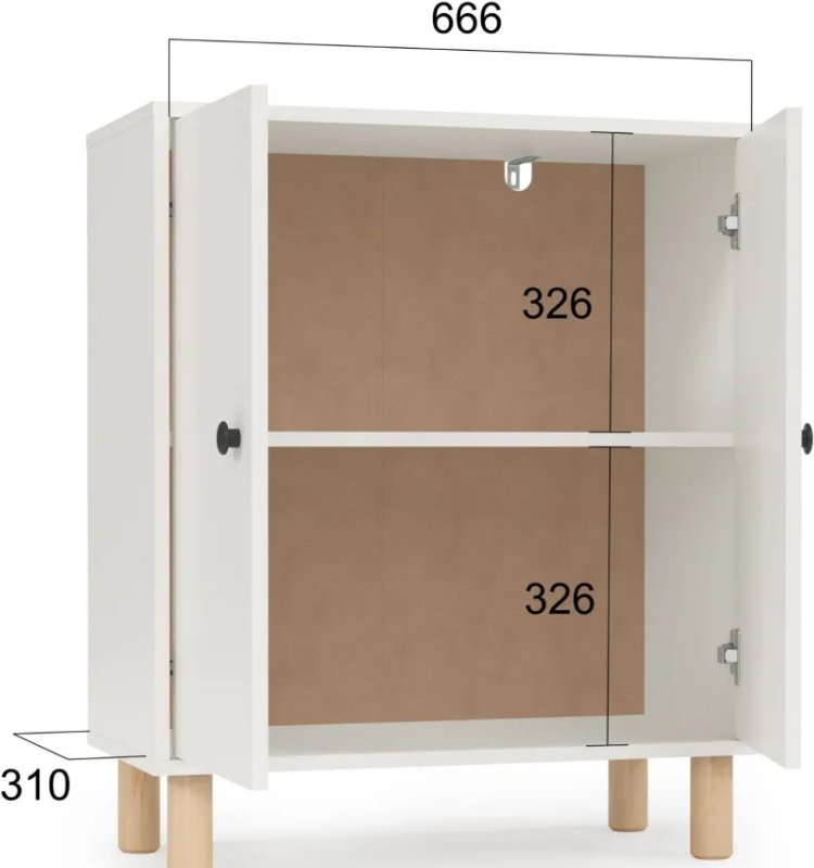 Комод Мебель Азии Норд, 70x35.30x92 см, белый купить,NaN