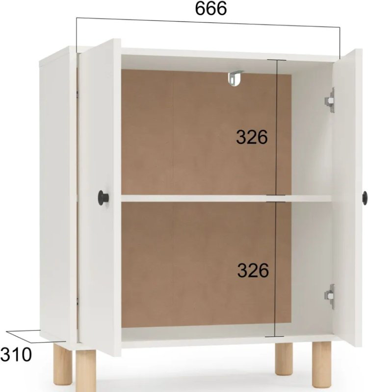 Комод Мебель Азии Норд, 70x35.30x92 см, белый купить,NaN