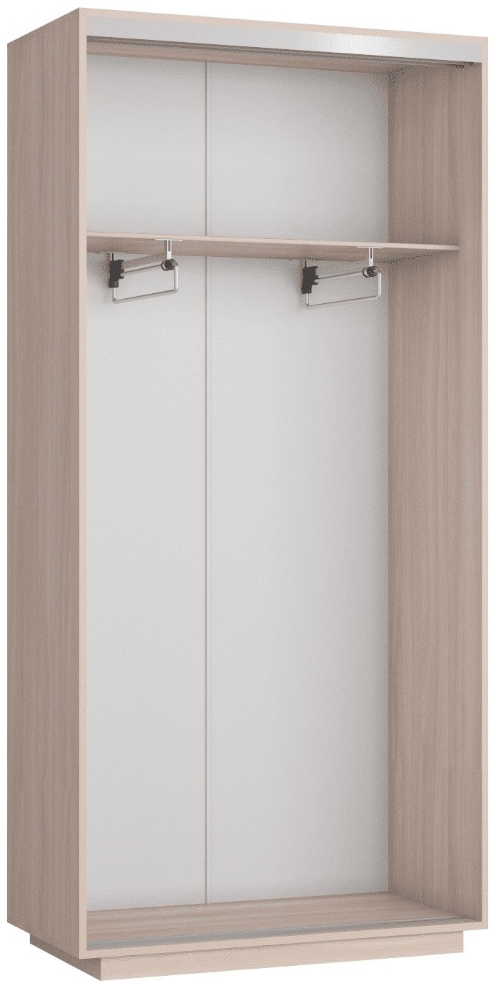 Шкаф-купе Мебель Азии Экспресс МИНИ 2-90, 90x190х44 см, бежевый купить,0
