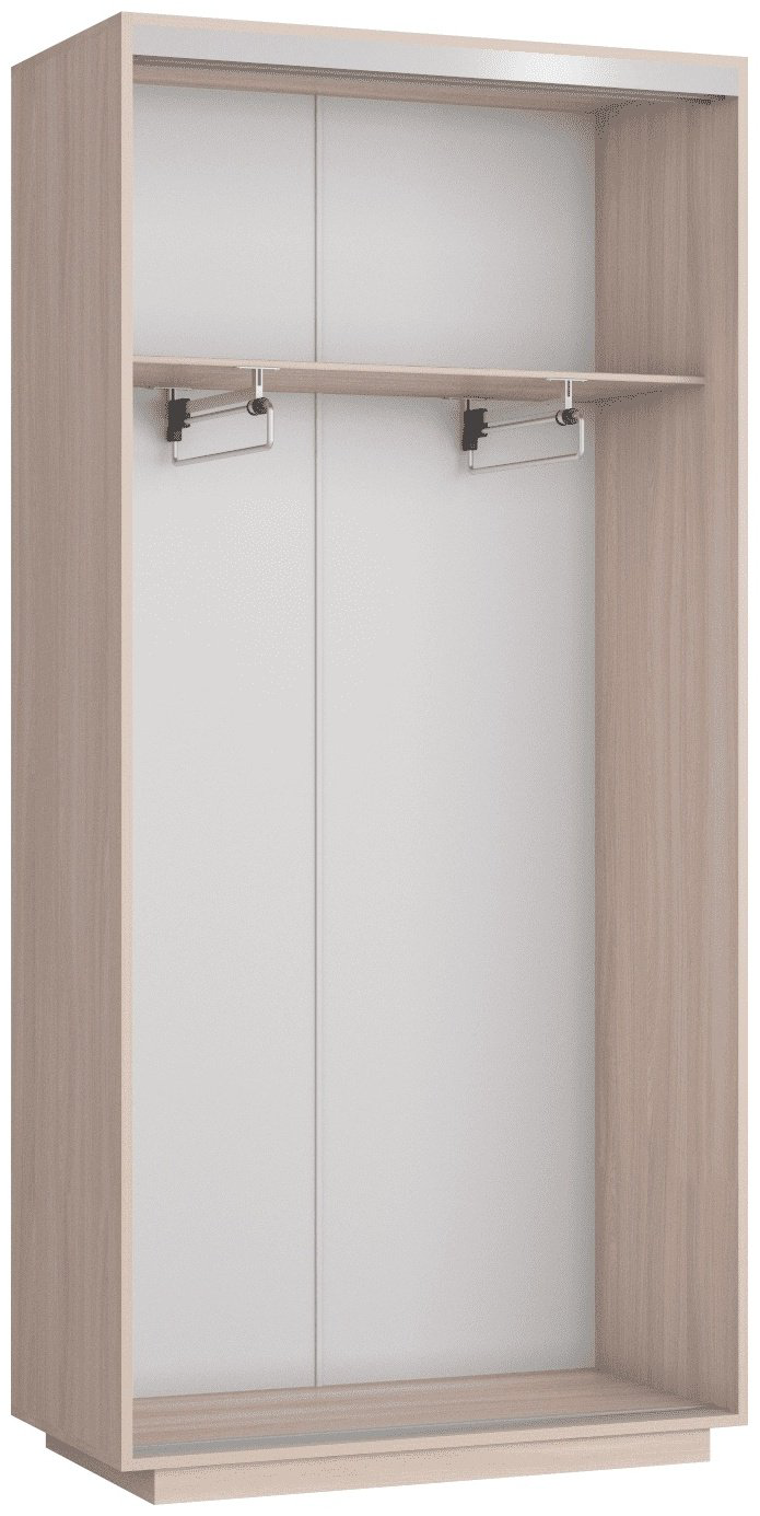 Шкаф-купе Мебель Азии Экспресс МИНИ 2-90, 90x190х44 см, бежевый купить,NaN