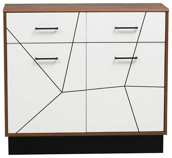 Комод Седьмое небо Гамма, 100x36x91 см, белый, коричневый купить,NaN