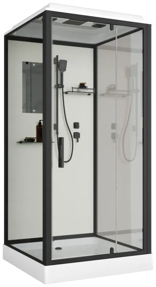 Душевая кабина KABINKA.KZ ST80/15Q/BL, 215х80 см, низкий поддон