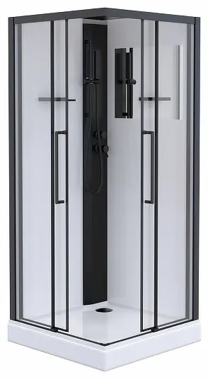 Душевая кабина KABINKA.KZ ESM-100 CKR, 215х100 см, низкий поддон
