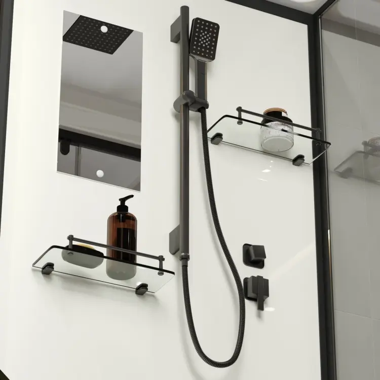 Душевая кабина KABINKA.KZ ST80/15Q/BL, 215х80 см, низкий поддон