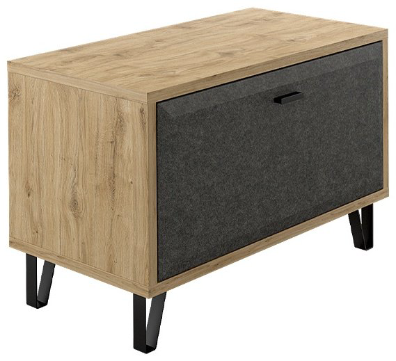 Тумба для обуви BRW Брест 79x42x51см черный купить,NaN
