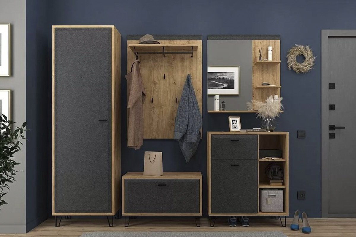 Тумба для обуви BRW Брест 79x42x51см черный купить,NaN