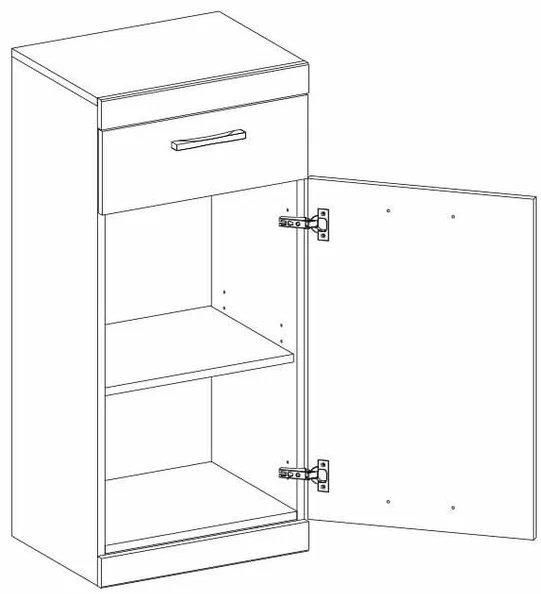 Комод ANREX Оскар 1D1SH, 45x35.10x98.3 см, коричневый - ForteMarket Комод ANREX Оскар 1D1SH, 45x35.10x98.3 см, коричневый купить,0