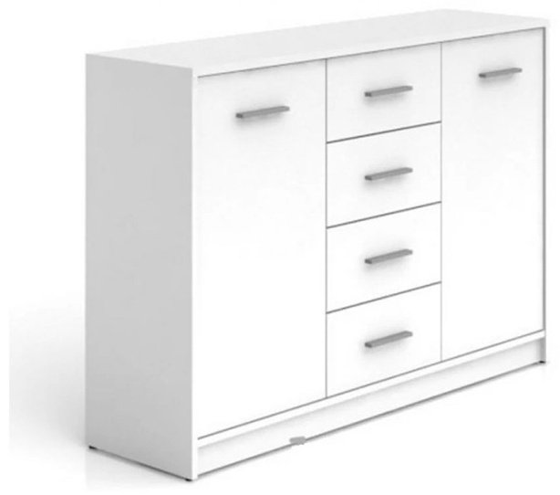 Комод Гербор Непо, 119x34x84 см, белый