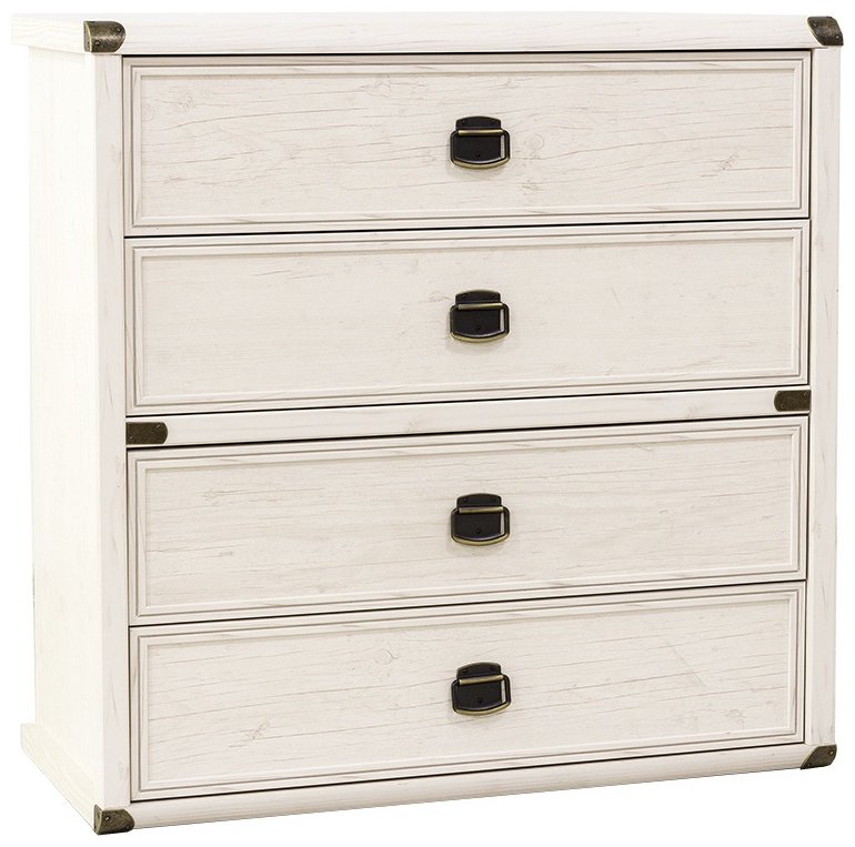 Комод ANREX Магеллан 4S, 86.60x40x87.8 см, белый