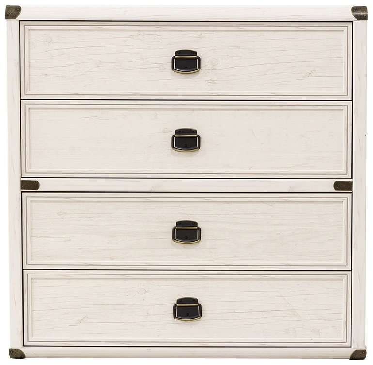 Комод ANREX Магеллан 4S, 86.60x40x87.8 см, белый купить,0