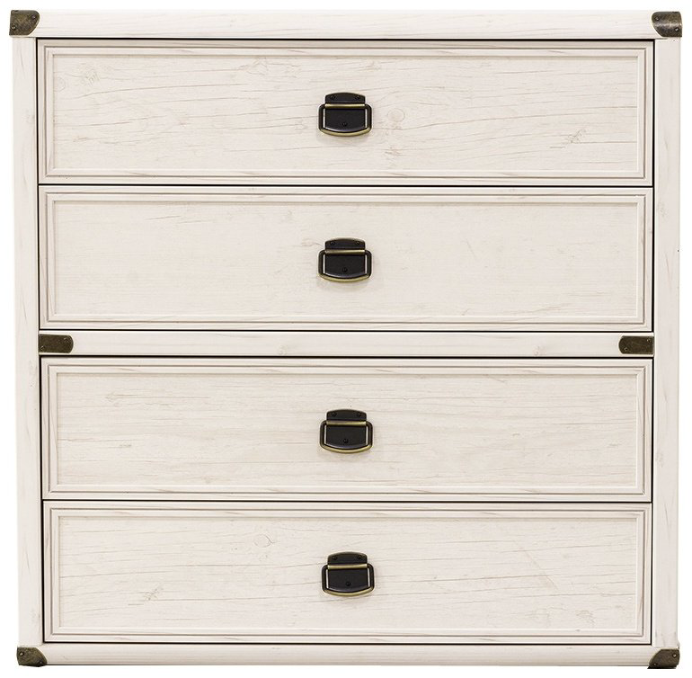 Комод ANREX Магеллан 4S, 86.60x40x87.8 см, белый купить,NaN
