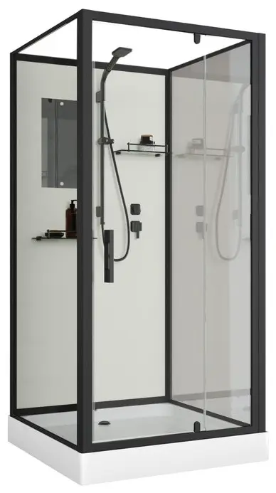 Душевая кабина KABINKA.KZ Standart ST100/15Q/BL/BK, 200х100 см, низкий поддон