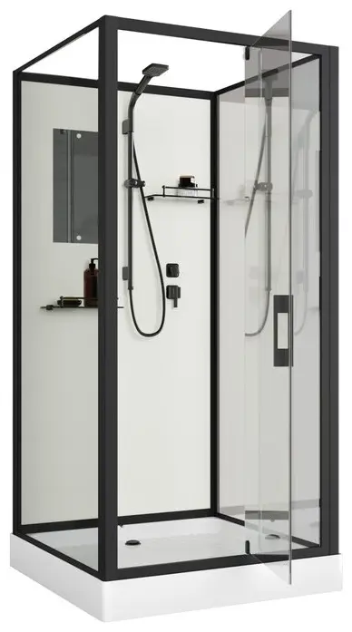 Душевая кабина KABINKA.KZ Standart ST100/15Q/BL/BK, 200х100 см, низкий поддон