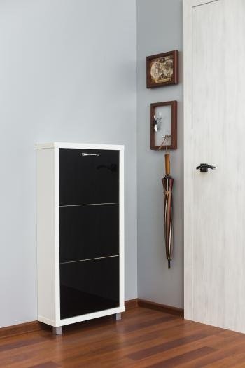 Обувница АЙРОН 54.50x19x107 см, ЛДСП, стекло, металл купить,0