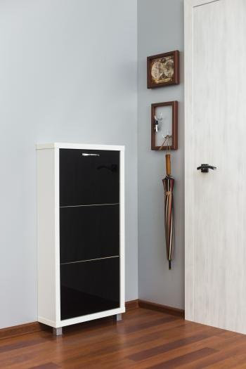 Обувница АЙРОН 54.50x19x107 см, ЛДСП, стекло, металл купить,NaN
