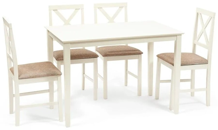 Комплект Tetchair Hudson Dining Set 110х70см слоновая кость купить,NaN