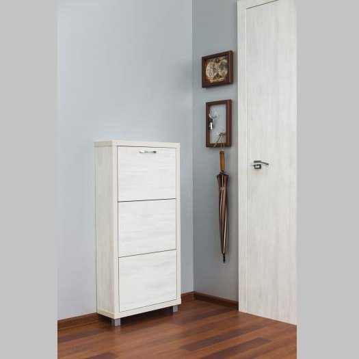 Обувница Айрон 54.5x19x107см белый купить,NaN