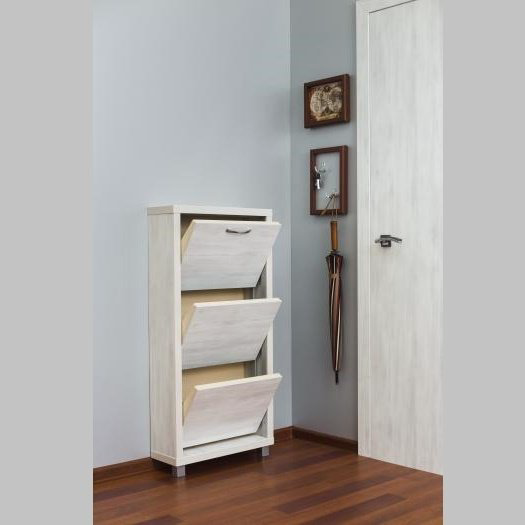 Обувница Айрон 54.5x19x107см белый купить,NaN