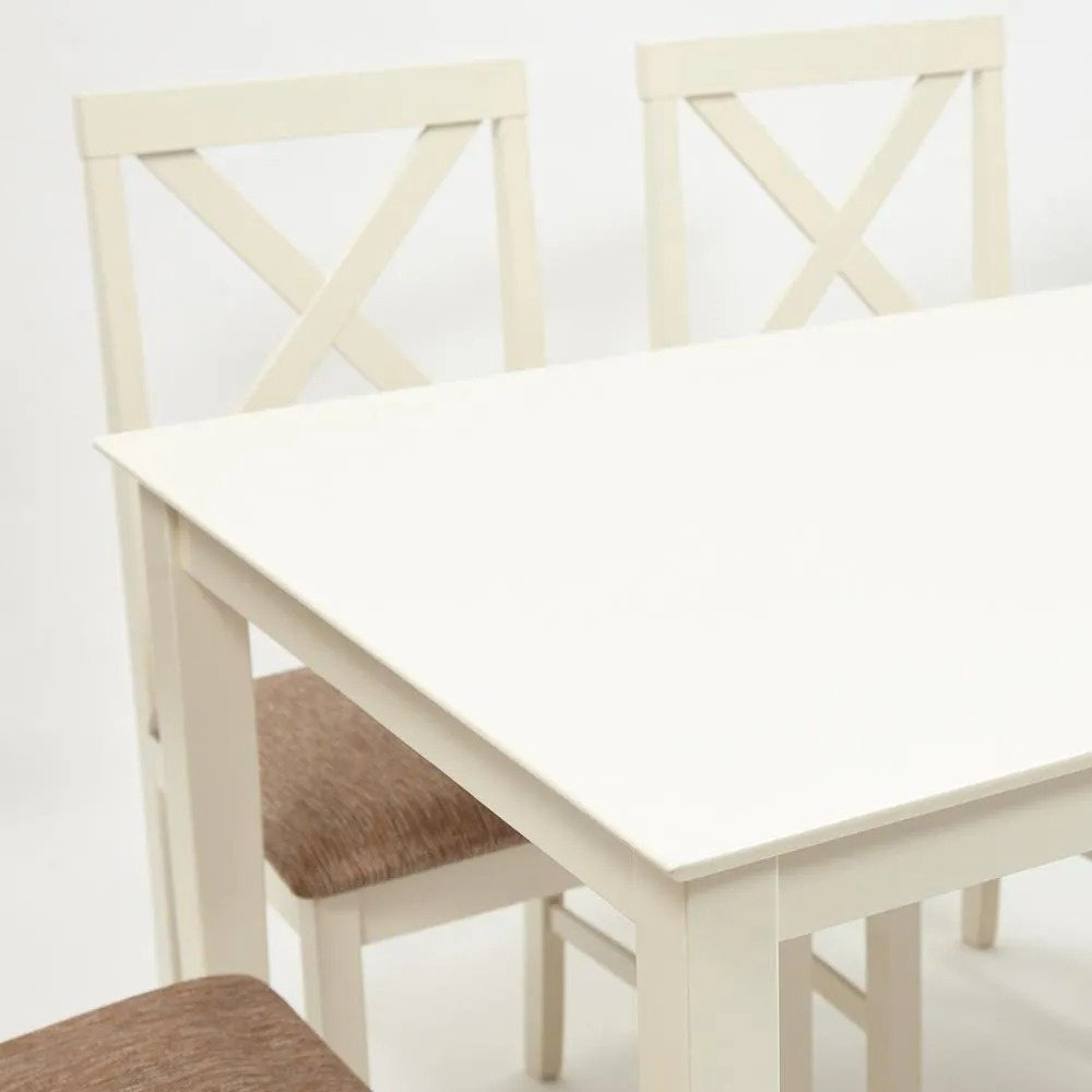 Комплект Tetchair Hudson Dining Set 110х70см слоновая кость купить,NaN