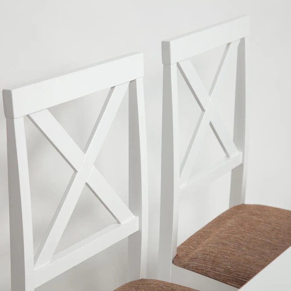 Комплект Tetchair Hudson 110, стол 110х70 см + 4 стула, белый - ForteMarket Комплект Tetchair Hudson 110, стол 110х70 см + 4 стула, белый купить,0