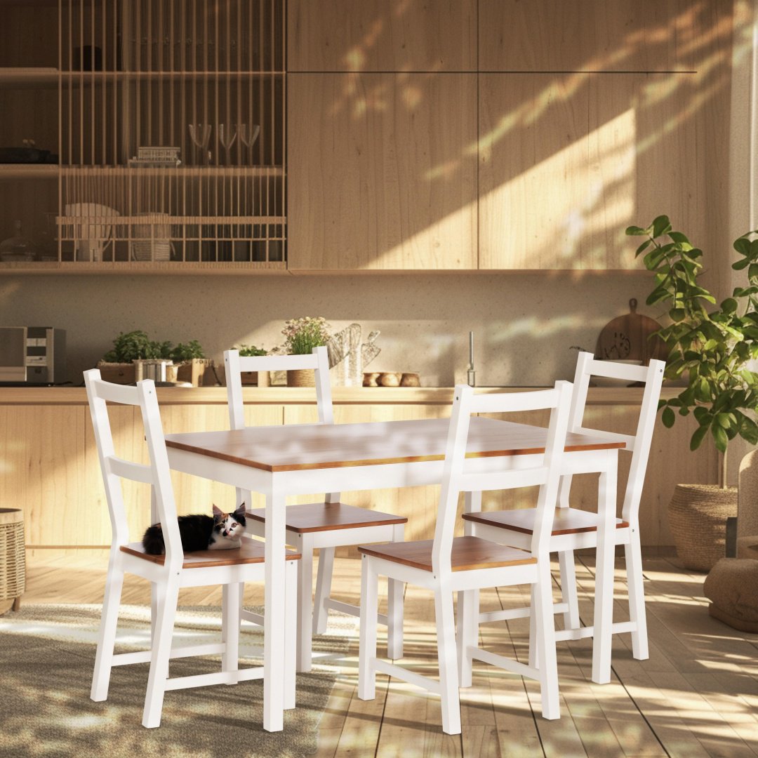 Комплект Tetchair Соната, стол 120х75 см &#43; 4 стула, белый