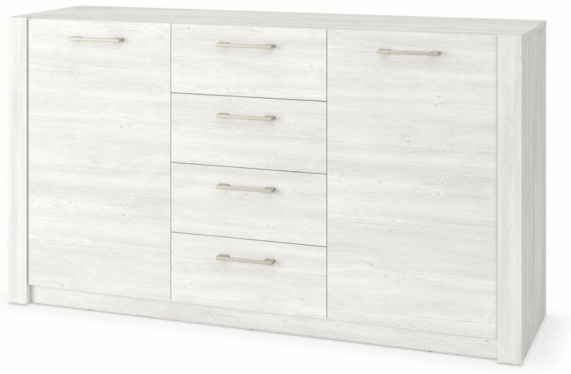 Комод MySTAR Вирджиния, 146.60x42.60x82.4 см, белый, серый