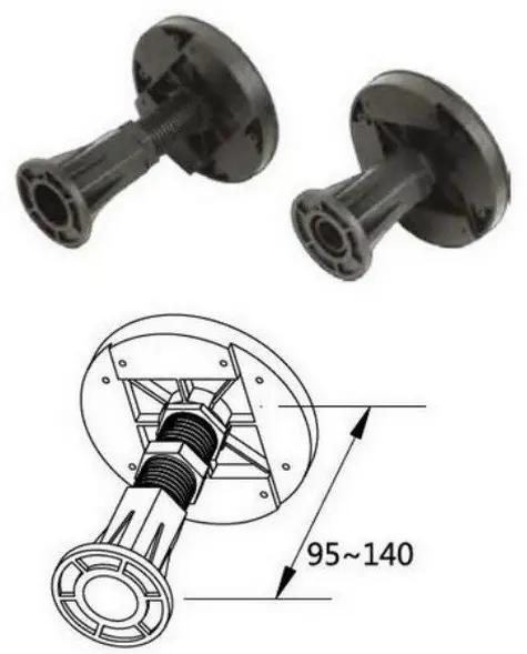 WeltWasser ножки для поддона LK/9 TRS12080,TRS12090, 9 шт