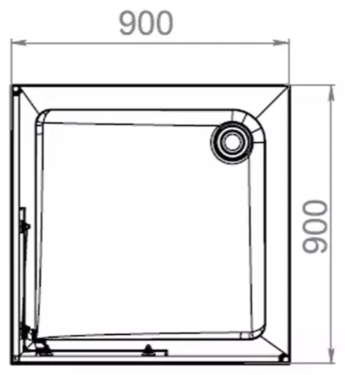Душевой поддон KABINKA.KZ DS050603Cb99L 90x90 низкий