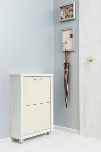Тумба для обуви АЙРОН 55x19x74 см, ЛДСП, стекло