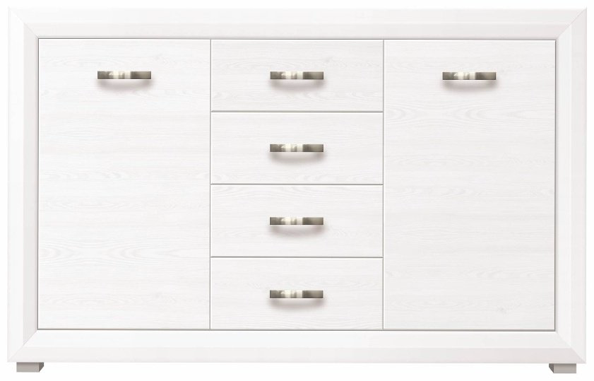Комод BRW Мальта KOM2D4S, 151.50x38x91 см, белый купить,NaN