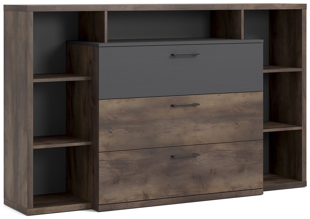 Комод MySTAR Вирджиния, 173.80x43.60x107.4 см, графит, темно-коричневый