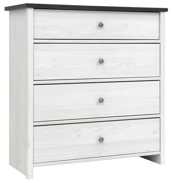Комод BRW Порто, 88.50x40x94 см, белый