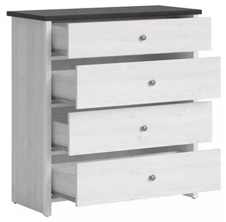Комод BRW Порто, 88.50x40x94 см, белый купить,0