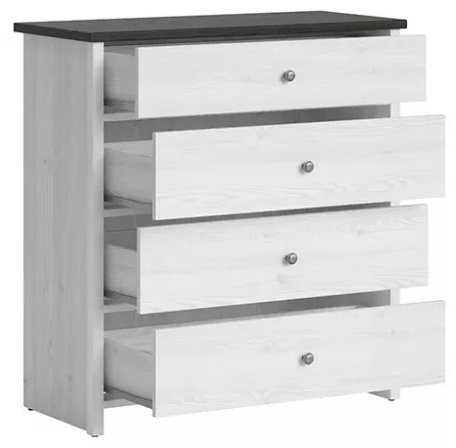 Комод BRW Порто 88.50x40x94см белый купить,NaN