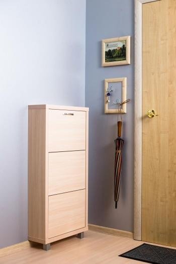 Обувница АЙРОН 54.50x19x107 см, ЛДСП, металл, пластик