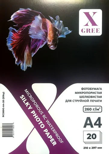 Фотобумага микропористая X-Gree RC260G-A4-20 A4 20л глянцевая 