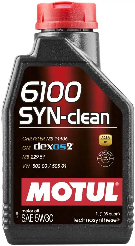 Моторное масло Полусинтетическое Motul 6100 SYN-clean 5W-30 1 л купить,NaN