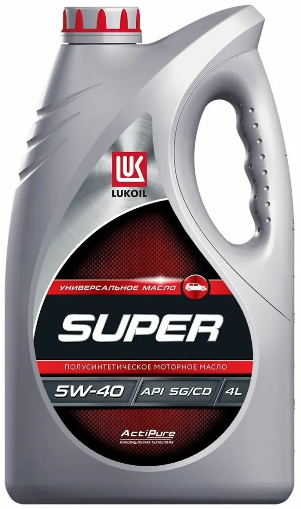 Моторное масло Полусинтетическое ЛУКОЙЛ SUPER 5W-40 4 л