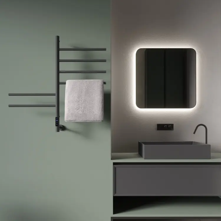 Полотенцесушитель электрический Vincea VTD-1S2CGE , нестандартный 43x80 см