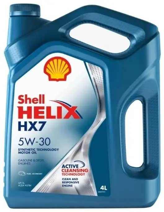 Моторное масло Полусинтетическое SHELL HELIX HX7 5W-30 4 л