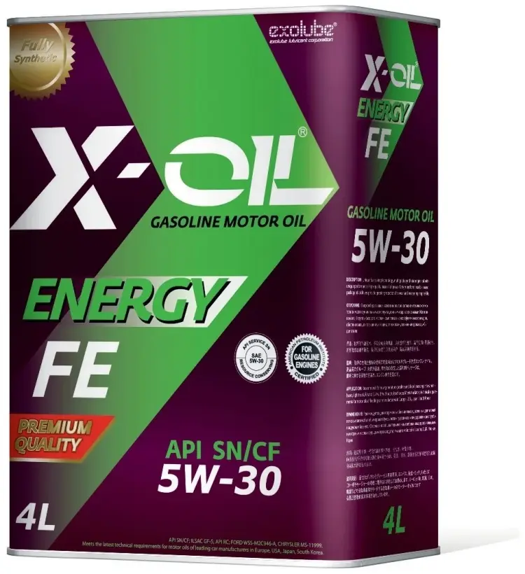 Моторное масло Синтетическое X-OIL ENERGY FE 5W-30 4 л