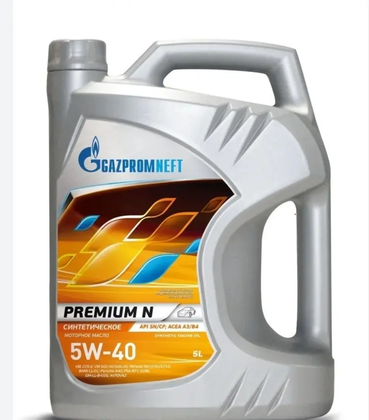 Моторное масло Синтетическое Gazpromneft Premium N 5W-40 5 л