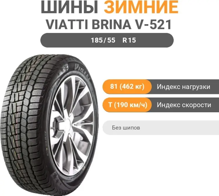 Viatti Brina V-521 185/55 R15 81 T без шипов купить,38100