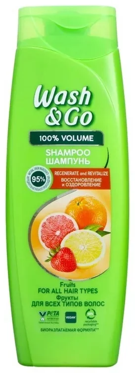 Шампунь Wash&Go фрукты восстановление и оздоровление 360мл купить,NaN
