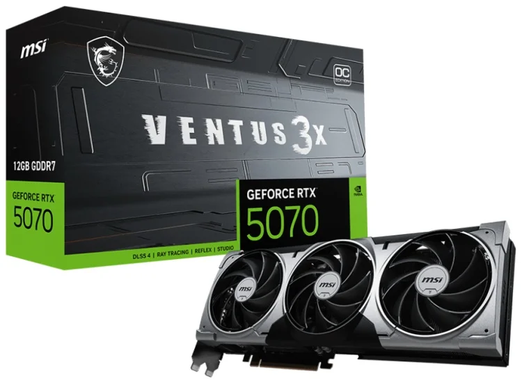 Видеокарта MSI MSI GeForce RTX 5070 12G VENTUS 3X OC 12 Гб - ForteMarket Видеокарта MSI MSI GeForce RTX 5070 12G VENTUS 3X OC 12 Гб купить,0
