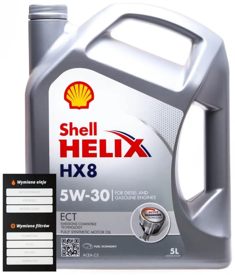 Моторное масло Синтетическое SHELL HELIX HX8 5W-30 5 л