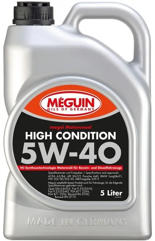 Моторное масло Синтетическое MEGUIN Motorenoel 5W-40 5 л купить,NaN
