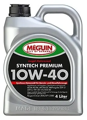 Моторное масло Полусинтетическое MEGUIN Syntech Premium 10W-40 4 л купить,NaN