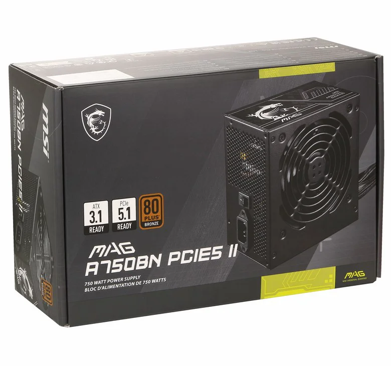 Блок питания MSI MAG A750BN PCIE5 II 750W