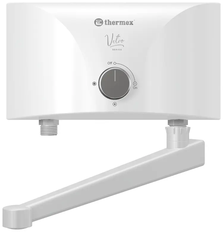 Водонагреватель проточный Thermex Vetro 6500 combi белый